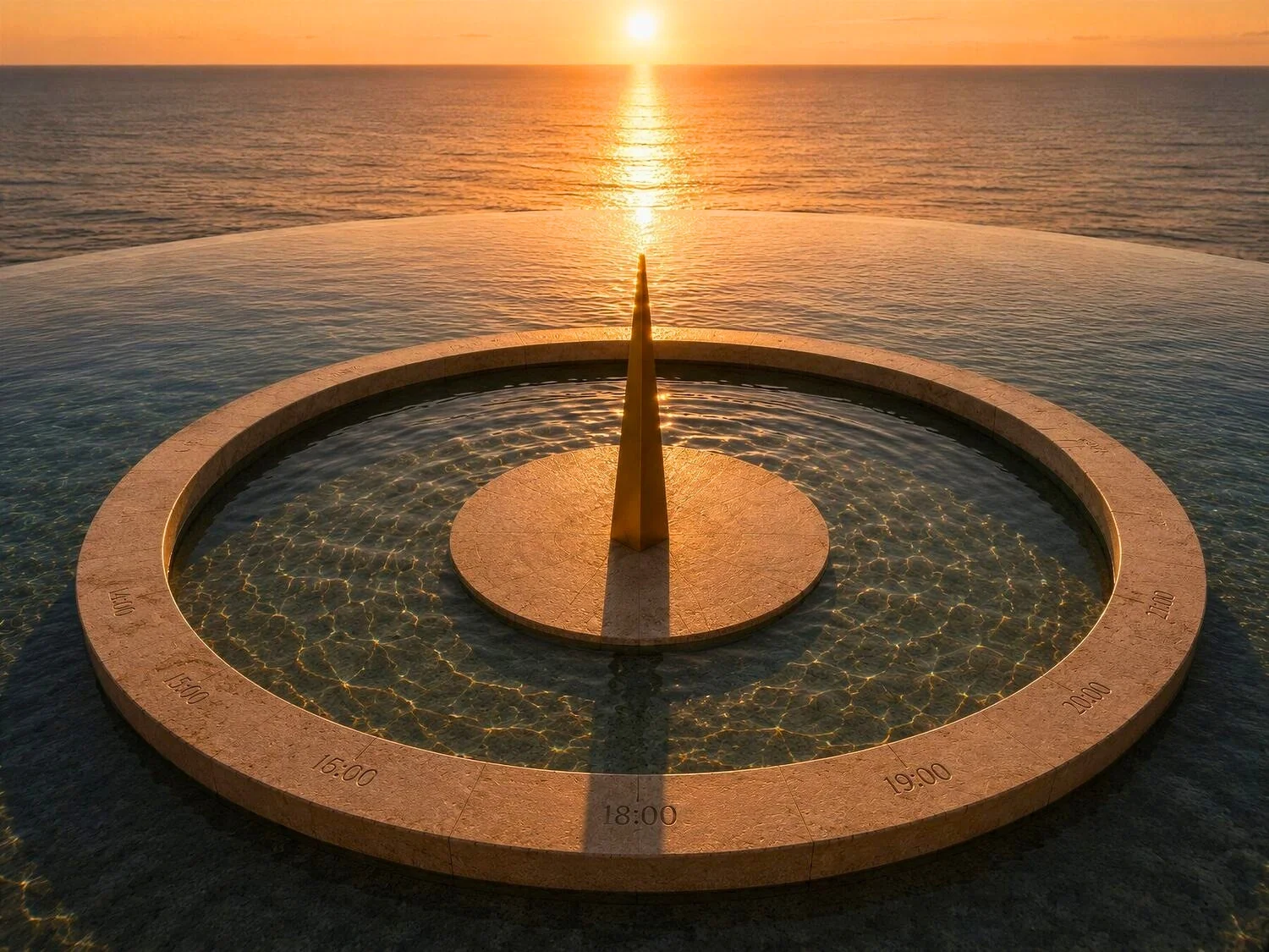 Jacuzzi reloj solar en Existence Cozumel