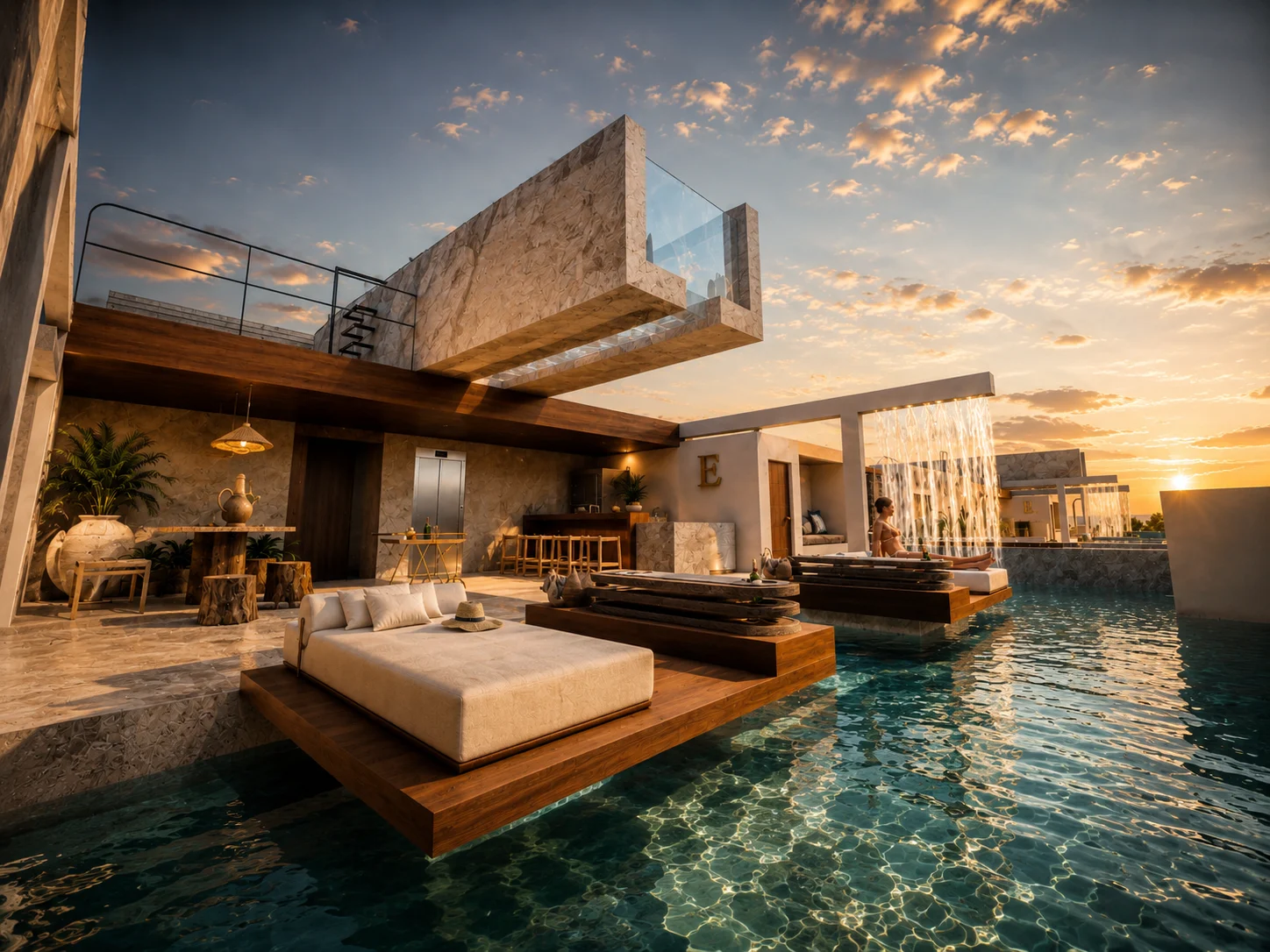 Infinity pool en Existence Cozumel