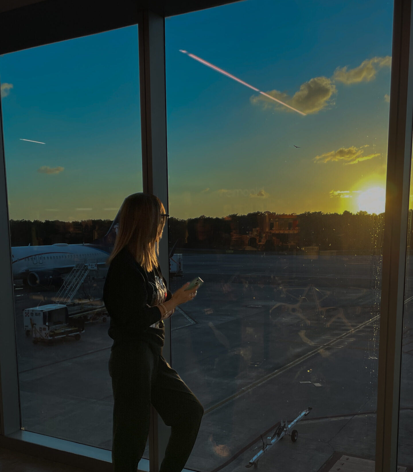 Vero Vuelo Atardecer, espera de vuelo