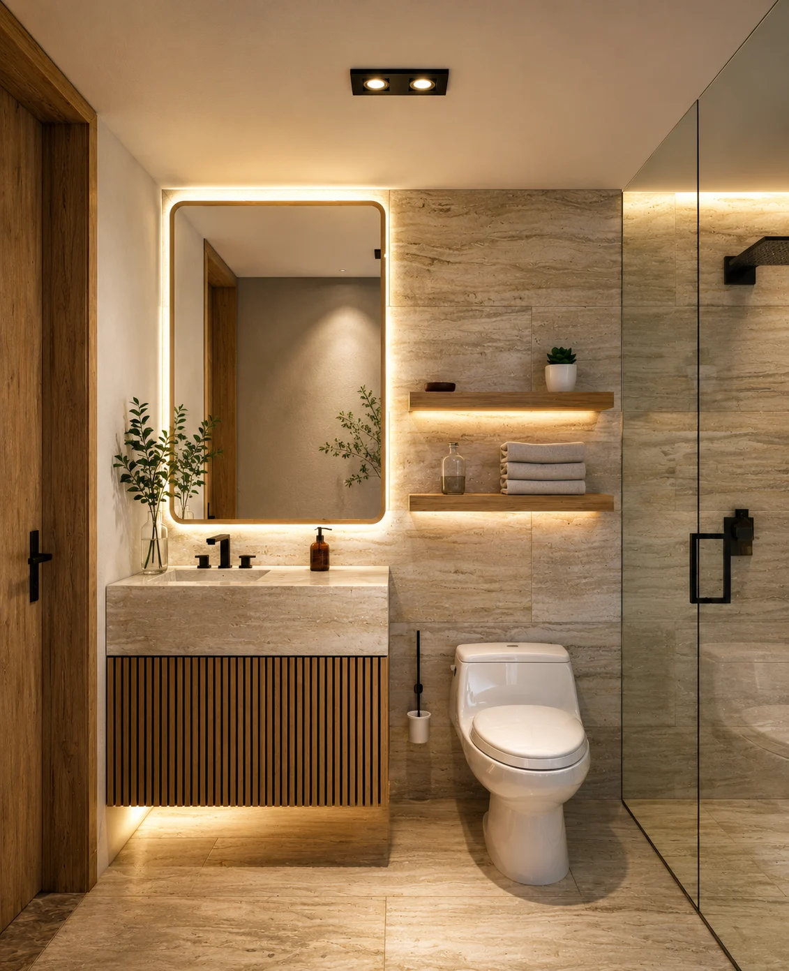 Baño de un departamento en Distrito Playa