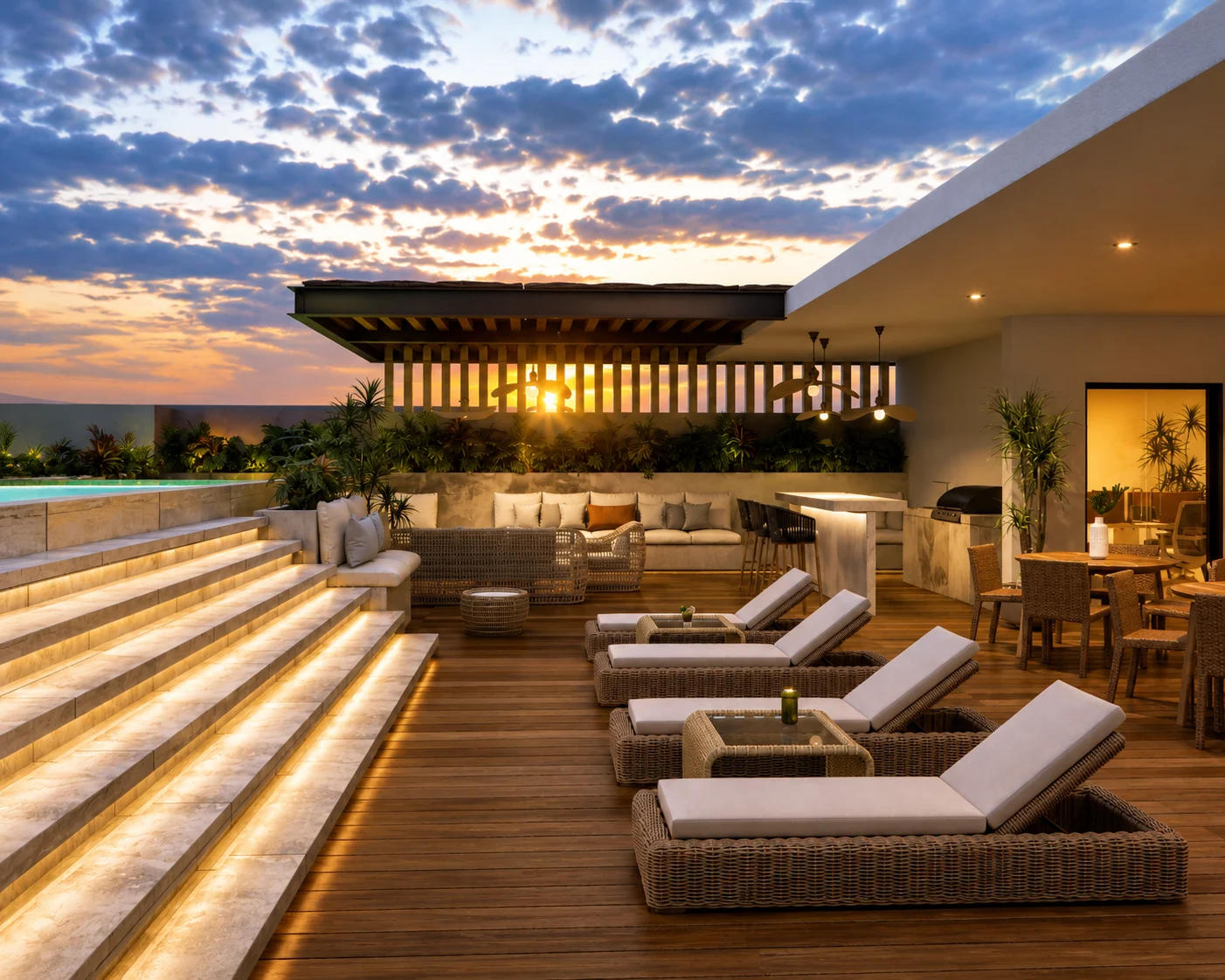 Rooftop con vista al mar en Distrito Playa